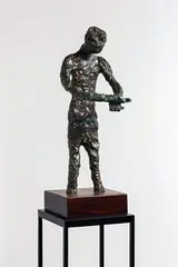 Eklavya by Gieve Patel, Bronze and wood, sold May 2021