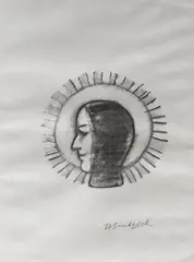 Untitled by T.V. Santhosh, Charcoal on paper, sold May 2021
