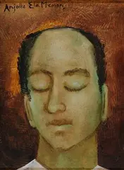 Untitled by Anjolie Ela Menon, Oil on Masonite, sold May 2021