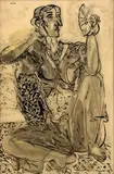 Untitled by D L N Reddy, Ink on acrylic sheet, sold May 2021