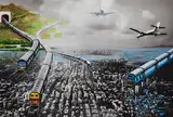 Glimpses of My City by Meera Devidayal, Acrylic and oil pastel on digital print, sold May 2021