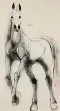 Untitled by Michael Silas, Acrylic and charcoal on canvas, sold May 2021