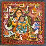 Untitled by Jayasri Burman, 2020, Watercolour, pen and ink on paper pasted on board, sold May 2021