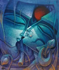 Untitled by Nityam Singha Ray, 2018, Acrylic on canvas, sold May 2021