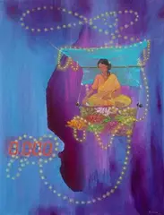 Beginning by N.S. Harsha, 2019, Acrylic on canvas, sold May 2021
