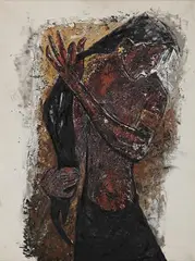 Untitled by Krishen Khanna, Oil on canvas, sold Oct 2021