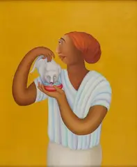 Untitled by Manjit Bawa, Oil on canvas, sold Oct 2021