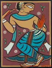 Untitled by Jamini Roy, Tempera on card, sold Apr 2021