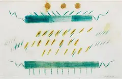 Untitled by Jagdish Swaminathan, Natural pigments on paper, offered Apr 2021