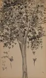 Untitled by Nandalal Bose, Ink on postcard, offered Jul 2021