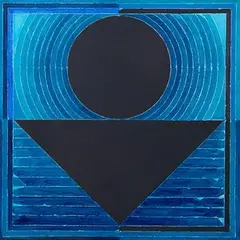 Naissance de la Mer by S. H. Raza, 1998, Acrylic on canvas, sold Jul 2021