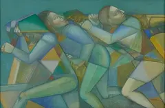 Marathon by Neeraj Goswami, 2005, Acrylic on canvas, sold Jul 2021