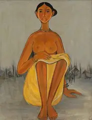 Untitled by B. Prabha, Oil on canvas, sold Mar 2021