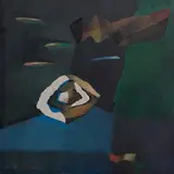 Space by K. M. Adimoolam, Oil on canvas, sold Mar 2021