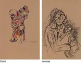 Untitled by Krishen Khanna, Felt tip pen and pastel on paper, sold Mar 2021