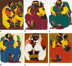 Untitled by Thota Vaikuntam, Acrylic on paper, sold Mar 2021
