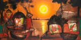 Sunset Prayer at Banares by Manu Parekh, 2012, Acrylic on canvas, sold Mar 2021