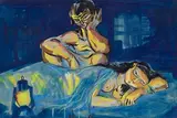 Untitled by Chittaprosad Bhattacharya, Gouache and pastel on paper, sold Mar 2021