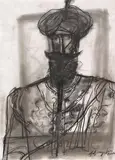 Untitled by K. M. Adimoolam, 2000, Charcoal on paper, sold Mar 2021