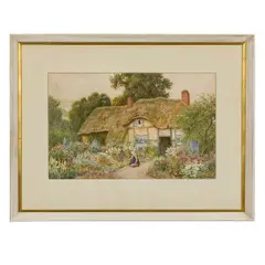 Untitled by Claude Strachan, Watercolor of a Thatched Cottage, offered Oct 2022