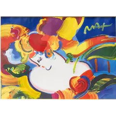 Flower Blossom Lady by Peter Max, mixed media, sold Feb 2026