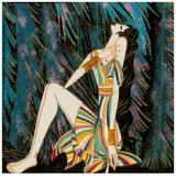 Woman in Repose by Ting Shao Kuang, mixed media mosaic, sold Feb 2026