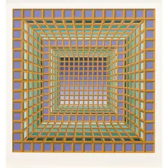 Untitled by Victor Vasarely, serigraph, sold Feb 2026
