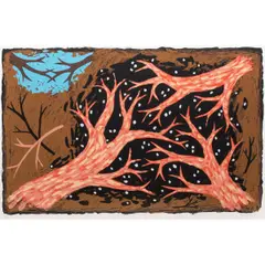 Untitled (Trees) by Louisa Chase, 1981, silkscreen, sold Feb 2026