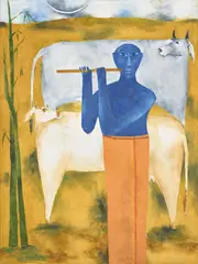 Untitled by Haku Shah, Oil on canvas, sold Jul 2026