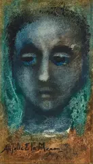 Untitled by Anjolie Ela Menon, Oil on masonite board, sold Jul 2026