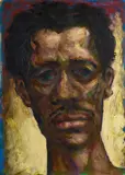 Small Head by Sudhir Patwardhan, 2003, Acrylic on textured paper, sold Jul 2026