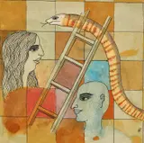 Snake and Ladder by Badri Narayan, 2001, Pencil, ink and watercolour on paper, sold Jul 2026