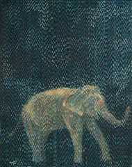 Night by Alexander Devasia, 2004, Oil on cotton cloth, sold Jul 2026