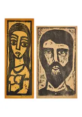 A Pair of Woodcut Prints by Badri Narayan, Woodcut on paper, sold Jul 2026