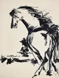 Untitled (Horse) by B. Vithal, Oil on canvas, sold Jul 2026