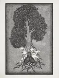 Untitled by Mayank Shyam, 2006, Ink on canvas, sold Jul 2026