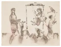 Untitled by Sakti Burman, Ink, pencil and watercolour on paper, sold Jul 2026