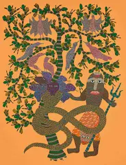 Untitled by Jangarh Singh Shyam, 1999, Acrylic on canvas, sold Sep 2026