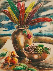 Still Life by Krishnaji Howlaji, Mixed media on paper, sold Sep 2026