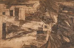 Untitled by Ram Kumar, Ink and watercolour on paper, sold Sep 2026