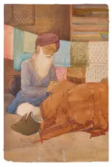 Kashida by N. R. Sardesai, 1934, Ink and watercolour on paper, sold Sep 2026
