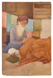 Kashida by N. R. Sardesai, 1934, Ink and watercolour on paper, sold Sep 2026