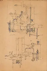 A Group of Thirty Sketches from Calcutta Medical College by Ganesh Pyne, Pencil and ink on paper, sold Sep 2026