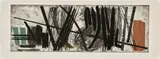 G 4 by Hans Hartung, 1953, Aquatinte en vert bouteille, jaune pâle et brun sur Arches, sold May 2025