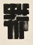 Eau-forte Xb by Pierre Soulages, 1957, Eau-forte en noir, sold May 2025