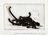 Random combination of Indeterminate Lines by Bernar Venet, 2019, Eau-forte, héliogravure, carborundum et pointe sèche, sold May 2025