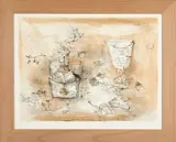 Hortensias by Zao Wou-ki, 1953, Lithographie en 2 couleurs, sold May 2025