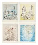 Les Compagnons dans le jardin. by [Zao].– - Char, Édition ornée de 4 eaux-fortes et aquatintes en couleurs au repérage à pleine page de Zao Wou-ki., sold May 2025