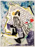 The Great Heidelburg Tun by Frank Stella, 1988, Sérigraphie, lithographie, linogravure, sérigraphie d’apparence marbrée, rehaussée à la main et collage, sold May 2025
