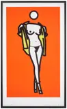 Woman taking off man's shirt 5- 2003 by Julian Opie, Sérigraphie en couleurs, sold May 2025